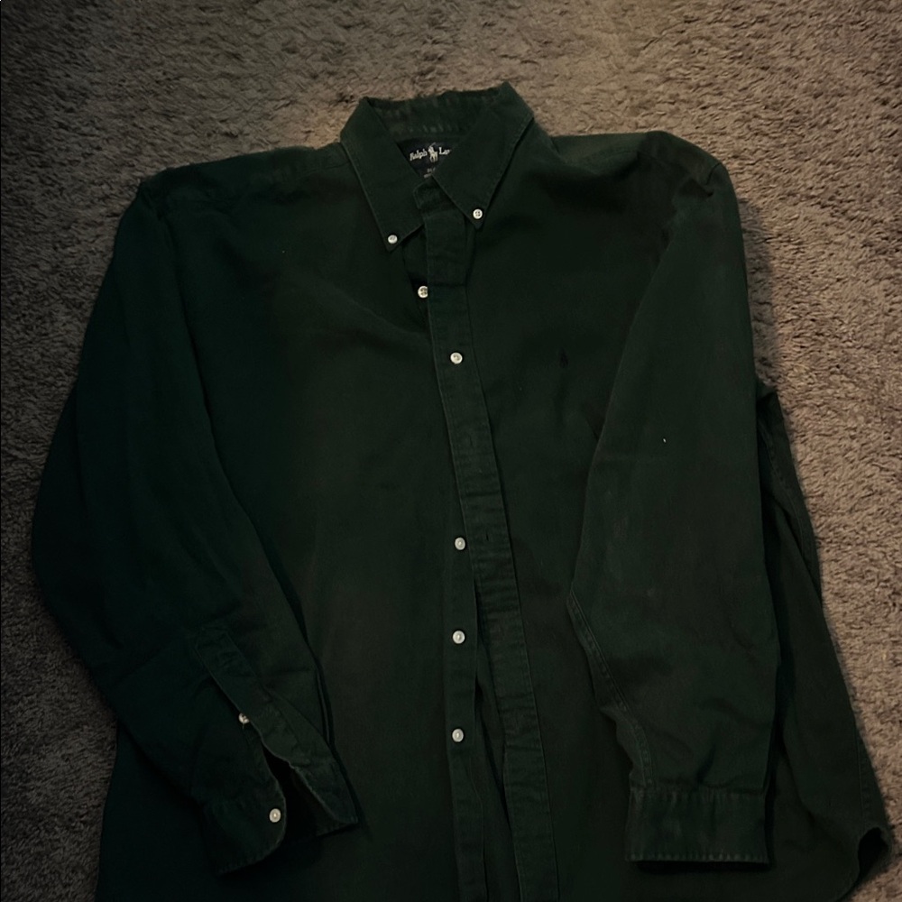 Polo Ralph Lauren Men's Forest Green Button Down Shirt